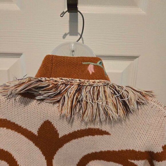 Stellah Free People Elliot Fringe Belted Cardigan Size Small - Picture 8 of 14